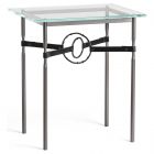 Hubbardton Forge Equus Side Table in Dark Smoke, Glass Top 750116-1074