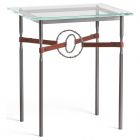 Hubbardton Forge Equus Side Table in Dark Smoke, Glass Top 750116-1075