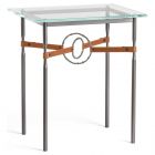 Hubbardton Forge Equus Side Table in Dark Smoke, Glass Top 750116-1076