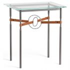 Hubbardton Forge Equus Side Table in Dark Smoke, Glass Top 750116-1082