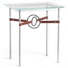 Hubbardton Forge Equus Side Table in Sterling, Glass Top 750116-1282