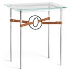 Hubbardton Forge Equus Side Table in Sterling, Glass Top 750116-1283