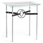 Hubbardton Forge Equus Side Table in Sterling, Glass Top 750116-1284