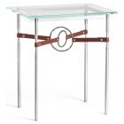 Hubbardton Forge Equus Side Table in Sterling, Glass Top 750116-1285