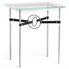 Hubbardton Forge Equus Side Table in Sterling, Glass Top 750116-1287