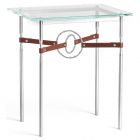 Hubbardton Forge Equus Side Table in Sterling, Glass Top 750116-1291