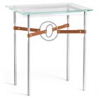 Hubbardton Forge Equus Side Table in Sterling, Glass Top 750116-1292