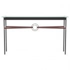 Hubbardton Forge Equus Console Table in Black, Glass Top (VA) 750118-1126