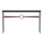 Hubbardton Forge Equus Console Table in Black, Glass Top (VA) 750118-1132