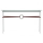 Hubbardton Forge Equus Console Table in Vintage Platinum, Glass Top (VA) 750118-1381