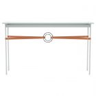 Hubbardton Forge Equus Console Table in Vintage Platinum, Glass Top (VA) 750118-1382