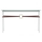 Hubbardton Forge Equus Console Table in Vintage Platinum, Glass Top (VA) 750118-1235