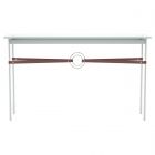 Hubbardton Forge Equus Console Table in Vintage Platinum, Glass Top (VA) 750118-1237