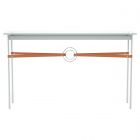 Hubbardton Forge Equus Console Table in Vintage Platinum, Glass Top (VA) 750118-1238