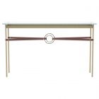 Hubbardton Forge Equus Console Table in Soft Gold, Glass Top (VA) 750118-1243