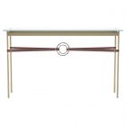 Hubbardton Forge Equus Console Table in Soft Gold, Glass Top (VA) 750118-1384