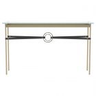 Hubbardton Forge Equus Console Table in Soft Gold, Glass Top (VA) 750118-1386
