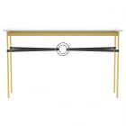 Hubbardton Forge Equus Console Table in Modern Brass, Glass Top (VA) 750118-1329