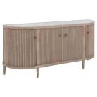 Fairfield Everett Credenza in Biscotti with White Carrara Stone Top