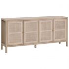 Essentials For Living Bella Antique Carina Media Sideboard in Smoke Gray Oak