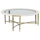 Fairfield Chair East Camden Round Wood Top Cocktail Table in Pearl (CL1A) - CLEARANCE SALE
