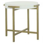 Fairfield Chair East Camden Round End Table in Pearl