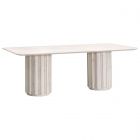 Essentials For Living Bella Antique Roma Dining Table in White Wash Pine