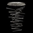 Fine Art Elevate 34" Round Pendant in Silver Leaf - 895840-141