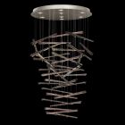 Fine Art Elevate 34" Round Pendant in Silver Leaf - 895840-151ST