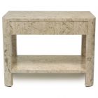 Oggetti Cleo Nightstand, Fossilized Stone