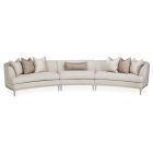 AICO Michael Amini Malibu Crest 3-Piece Sectional Sofa - Chardonnay