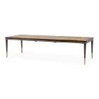 AICO Michael Amini Malibu Crest 4 Leg Rectangular Dining Table - Crotch Mahogany