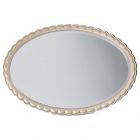 AICO Michael Amini Malibu Crest Oval Wall Mirror - Chardonnay