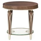 AICO Michael Amini Villa Cherie End Table - Hazelnut (Promo)