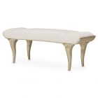 AICO Michael Amini Villa Cherie Bench - Hazelnut
