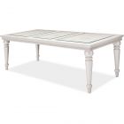 AICO Michael Amini Glimmering Heights Leg Table with Glass Insert (CL1A) - CLEARANCE SALE