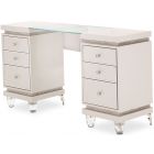 AICO Michael Amini Glimmering Heights Upholstered Vanity Desk (CL1A) - CLEARANCE SALE