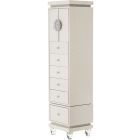 AICO Michael Amini Glimmering Heights Upholstered Glittery Lingerie Chest Cabinet (CL1A) - CLEARANCE SALE