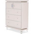 AICO Michael Amini Glimmering Heights Upholstered 5 Drawer Chest (CL1A) - CLEARANCE SALE