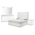 AICO Michael Amini State St. Upholstered Panel Bedroom Set