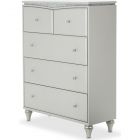 AICO Michael Amini Melrose Plaza Upholstered 5 Drawer Chest (CL1A) - CLEARANCE SALE