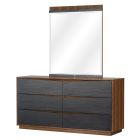 AICO Michael Amini Kayner Dresser With Mirror in Charcoal