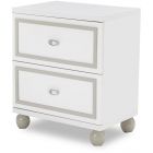 AICO Michael Amini Sky Tower Nightstand in White Cloud - 9025640-108