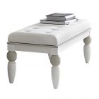 AICO Michael Amini Sky Tower Bedside Bench in White Cloud - 9025694-108