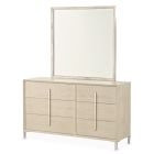 AICO Michael Amini Lotus Bay Small Dresser With Mirror in Sand