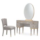 AICO Michael Amini St. Charles Vanity Set with Mirror & Chair in Dove Gray