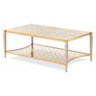 AICO Michael Amini St. Charles Rectangular Cocktail Table in Dove Gray