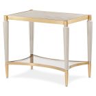 AICO Michael Amini St. Charles End Table in Dove Gray