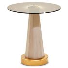 AICO Michael Amini St. Charles Chairside Table in Dove Gray