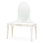 AICO Michael Amini La Marisia Vanity with Mirror in Creamy Pearl (Promo)